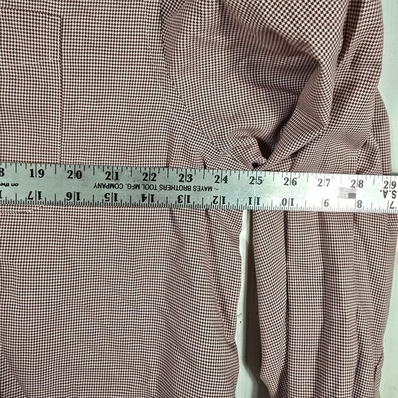 L.L. Bean Button‎ Down Dress Shirt XL Men's Maroon White Long Sleeve - Picture 5 of 8